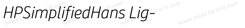 HPSimplifiedHans Lig字体转换